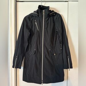Laundry by Shelli Segal Black Hooded Trench Coat Women’s XS